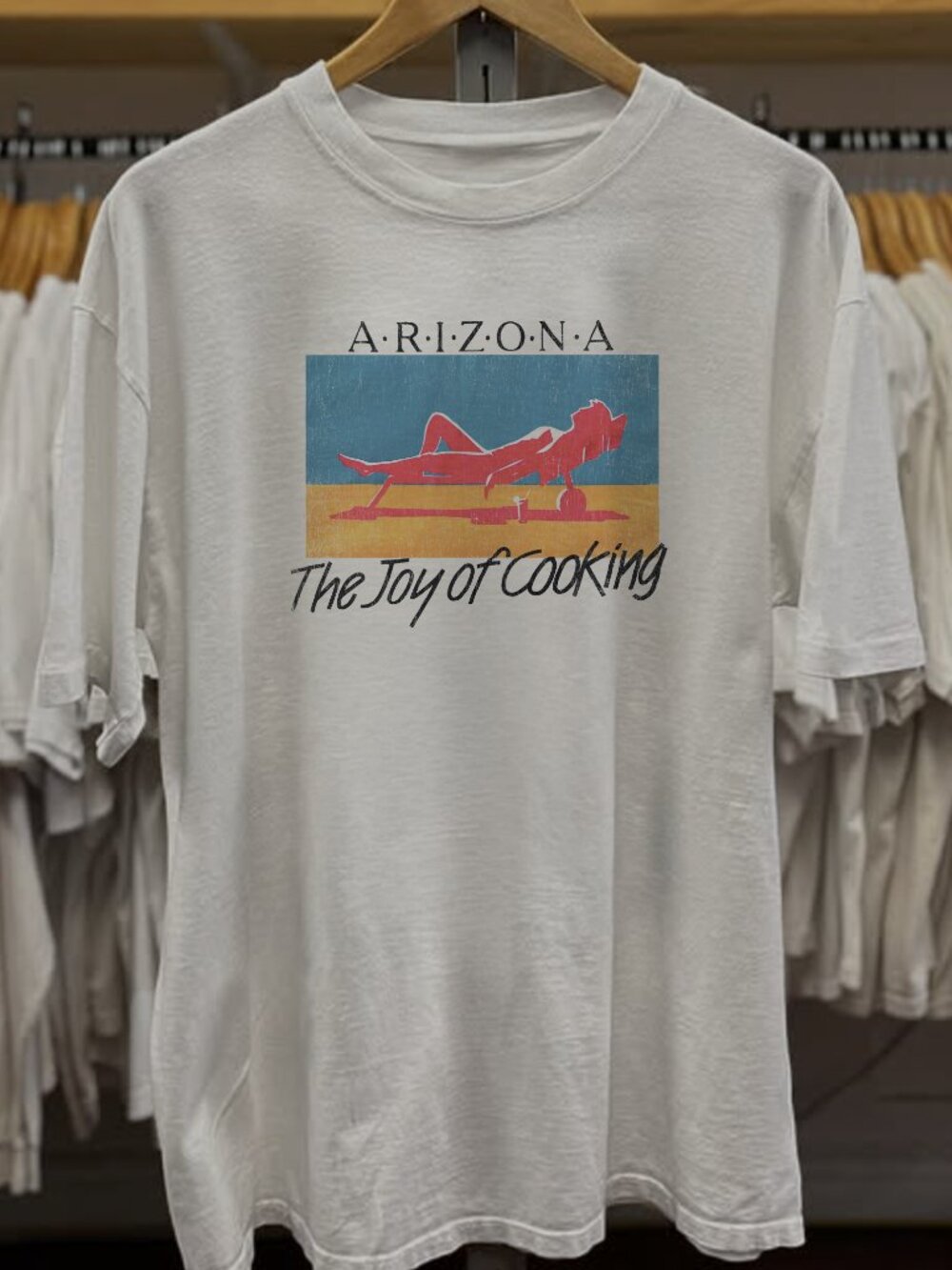 Rare Arizona The Joy Of Cooking Washed White Tee